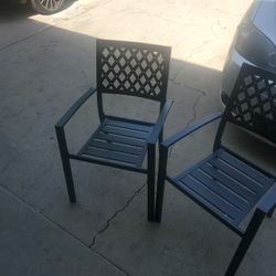 2 Metal Chairs