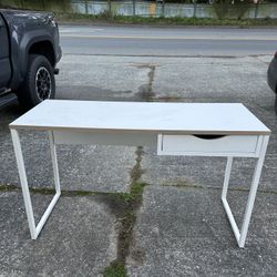 White Desk + Light Gray Office Chair – Set or Sold Separately