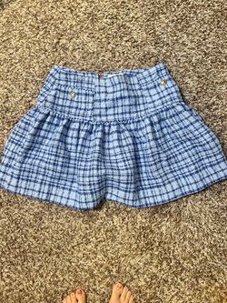 Women’s free assembly blue plaid tweed skirt. New! Size 8