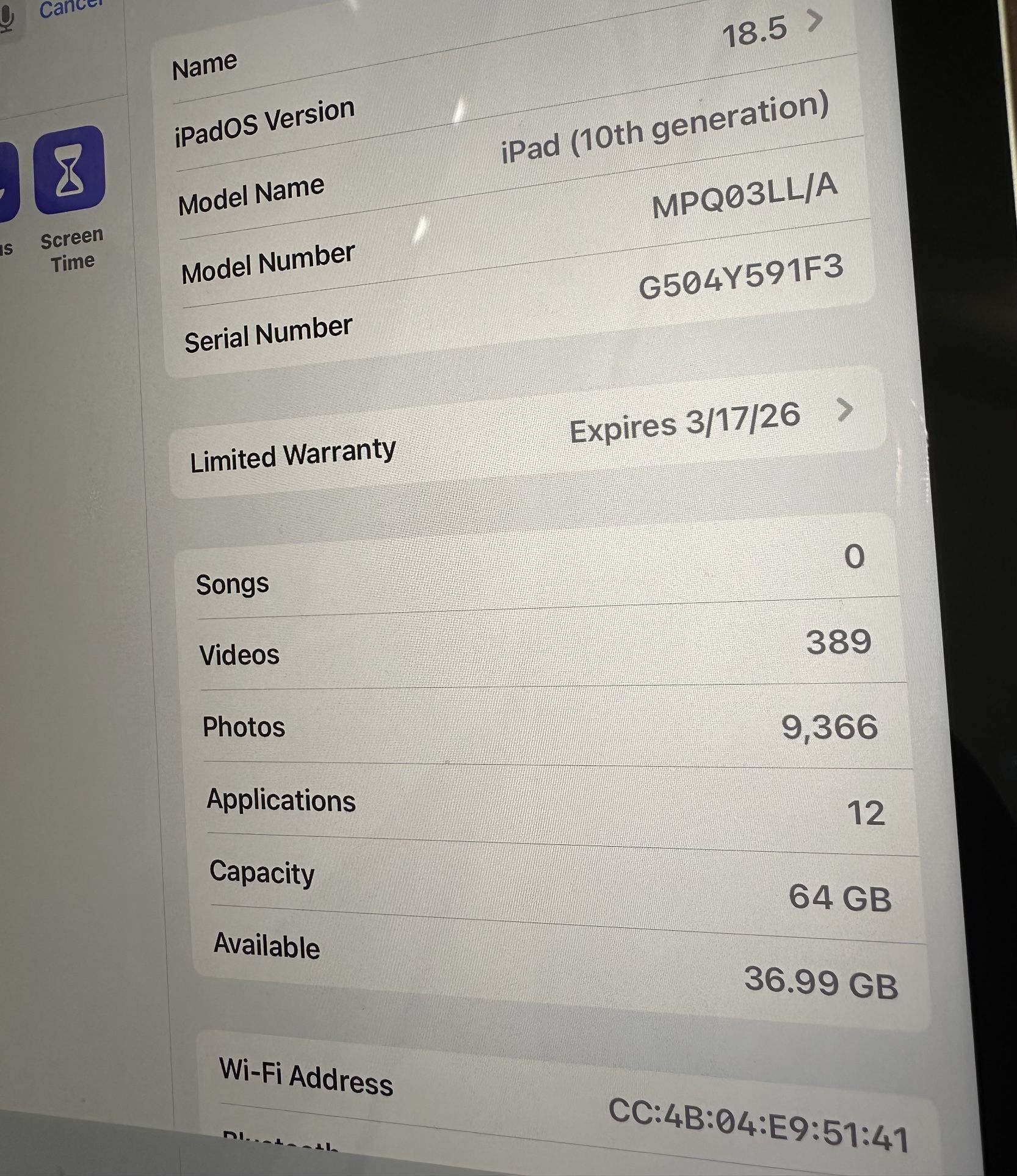 iPad 10 Gen 64gb