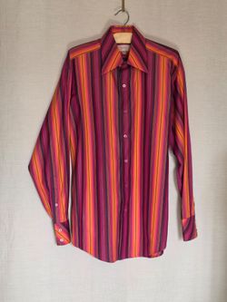 Craig Taylor Long Sleeve Shirt Multicolor Striped Shirt Size Large 15 1/2 Neck NWT