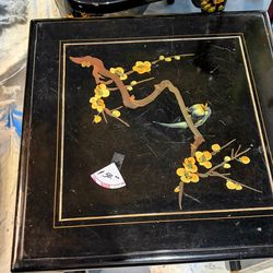 Vintage Oriental Side Table $30