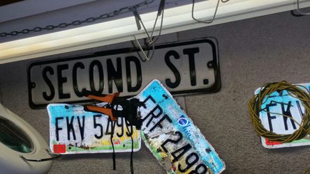 Vintage street sign second Street