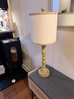 Tall Table Lamp with Drum Shade