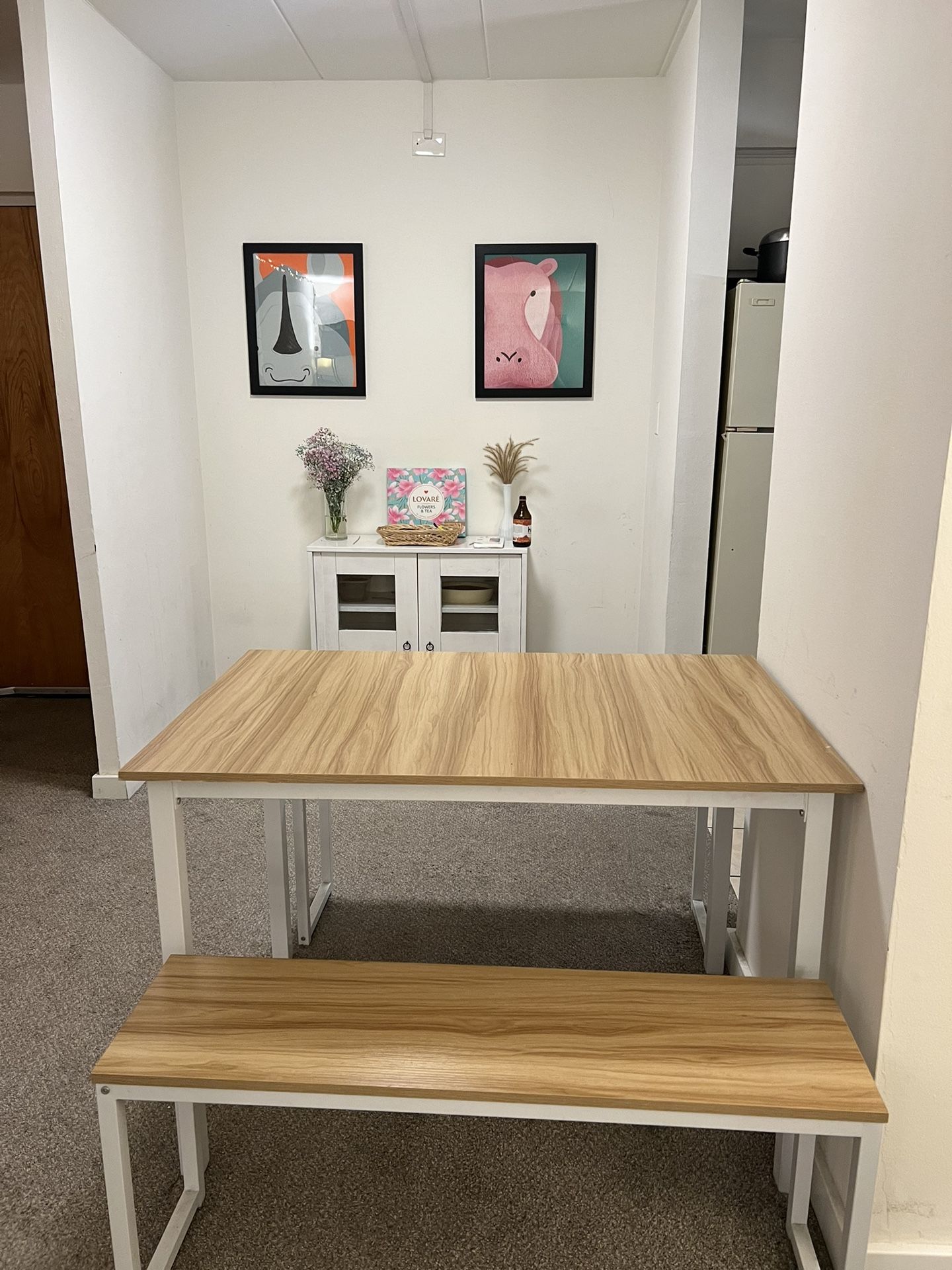 Dining Table With 2 Benches 