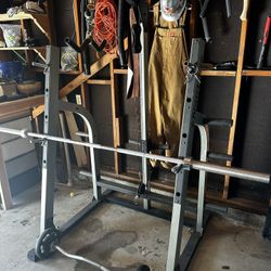 Nautilus Home Gym With Weights And Curling Bar