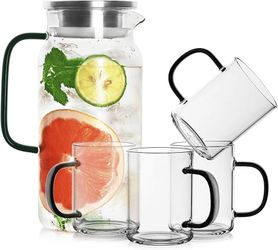 Glass Pitcher And Mug Set New In Box 