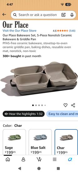 Our Place Bakeware & Griddle set, 5 pieces Nonstick Ceramic