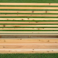 Handmade Sanded Cedar Planter Box With Built in Trellis