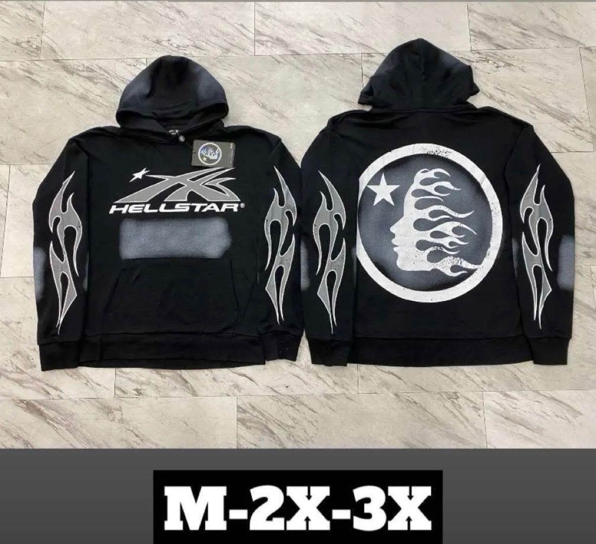 Black & White  Hellstar Hoodie