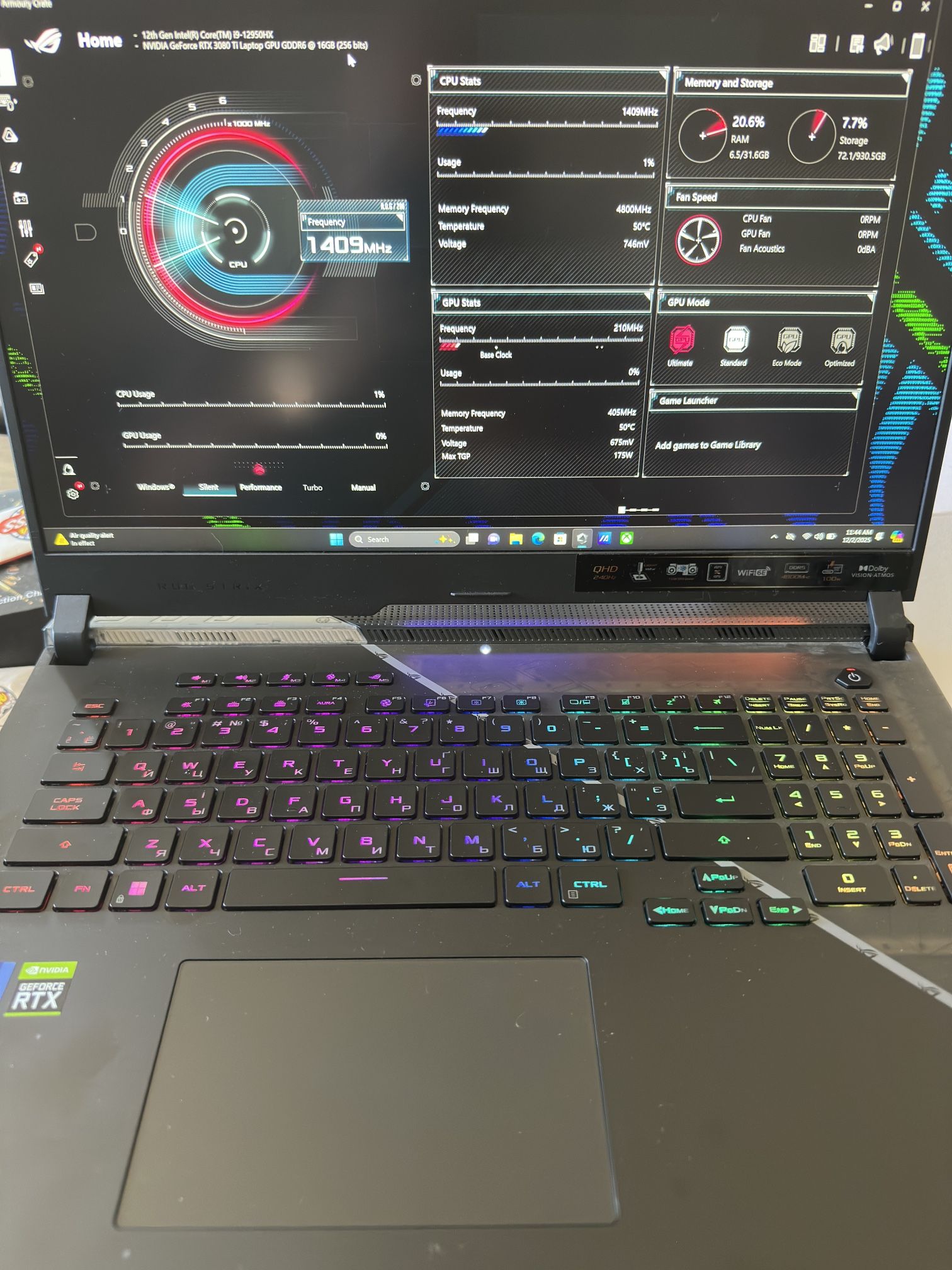 Asus Rog Strix Scar G733CX