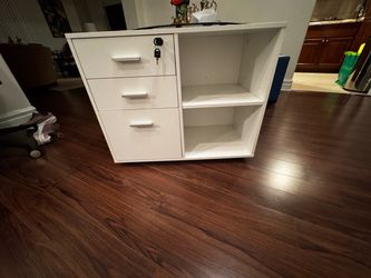 White decorative filing cabinet