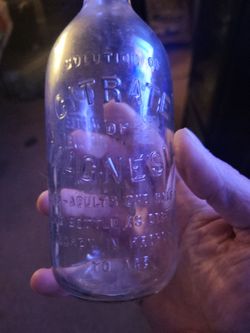 Vintage citric nitrate bottle