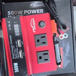 Inverter 500W Car Power Inverters,12V DC to 110V AC Converter with Dual AC Outlet