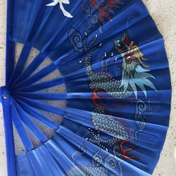 Dragon Fan And Calligraphy Set