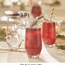 Princess House. Set De 4 Vasos Altos Nuevos En Su Caja 