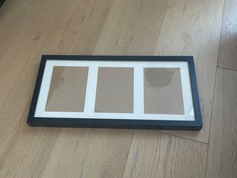 IKEA RIBBA PICTURE FRAME 19 3/4 x 9" Black Frame for 3 5x7 photos