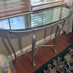 Elegant Glass Console Table 