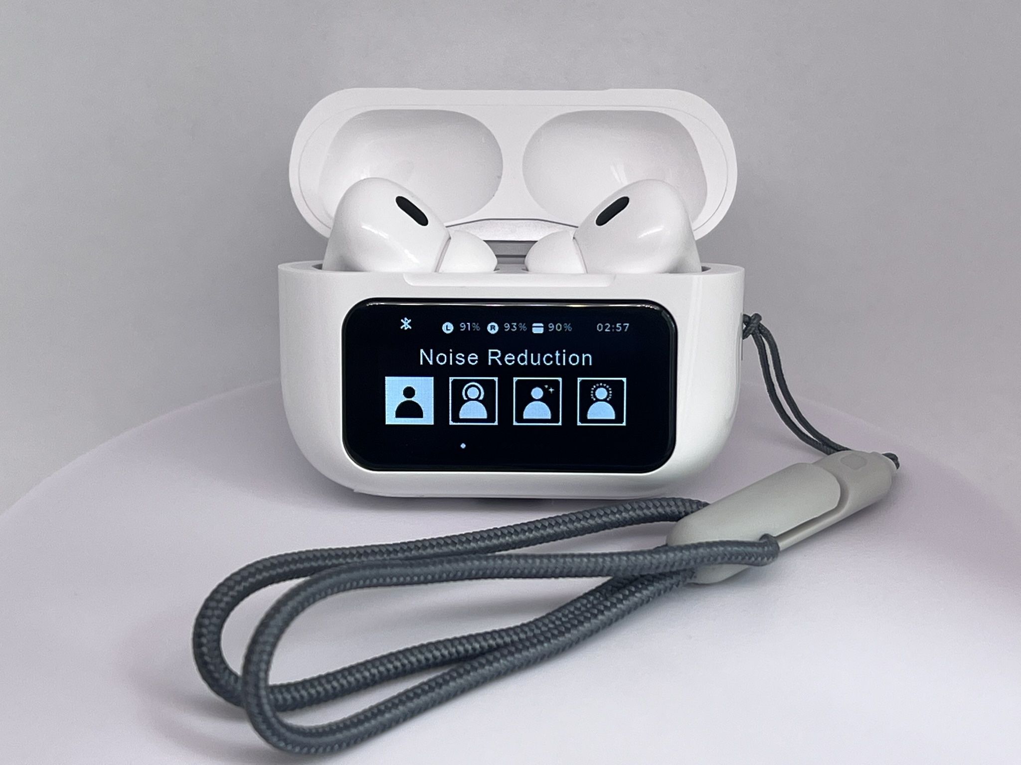 Touch Screen Bluetooth Headset With Screen Tws Active Noise Reduction