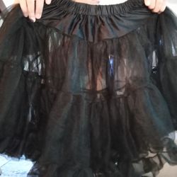 New Black Tulle Skirt Pettie Coat Size One Size Fits All