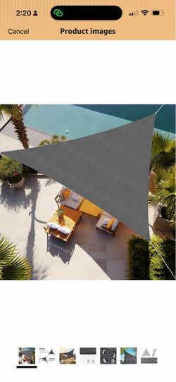 Shade&Beyond Triangle Sun Shade Sail 16'X16'X16' Permeable Canopy Dark Grey for Patio Garden Yard Deck Pergola