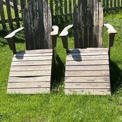 Wooden Adirondack Chairs With Ottomans 
