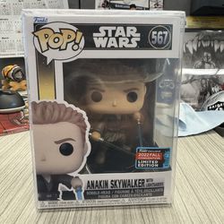 Funko Pop Star Wars #567 Anakin Skywalker With Lightsabers 2022 Fall W/Protector