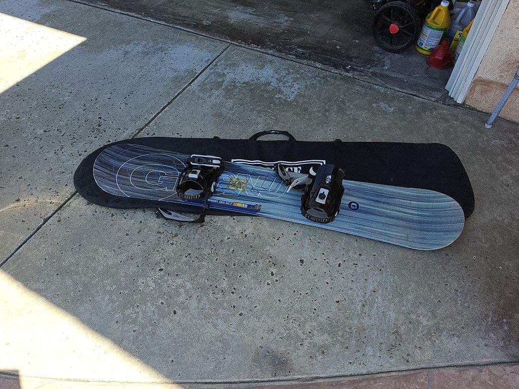 Snowboard and Bag