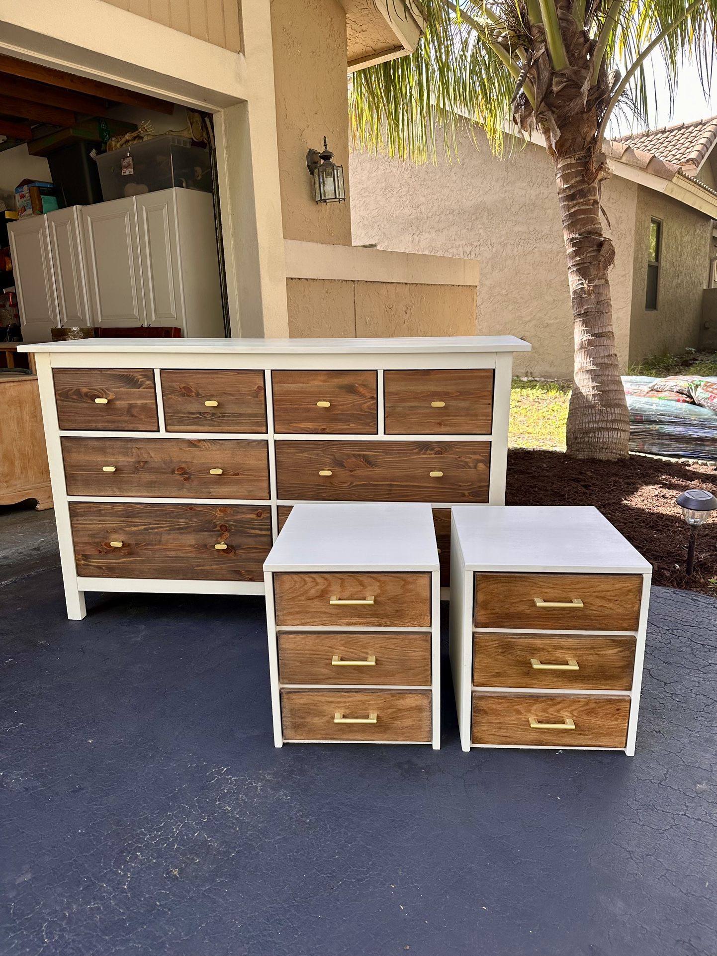 Oak Wood Bedroom Set