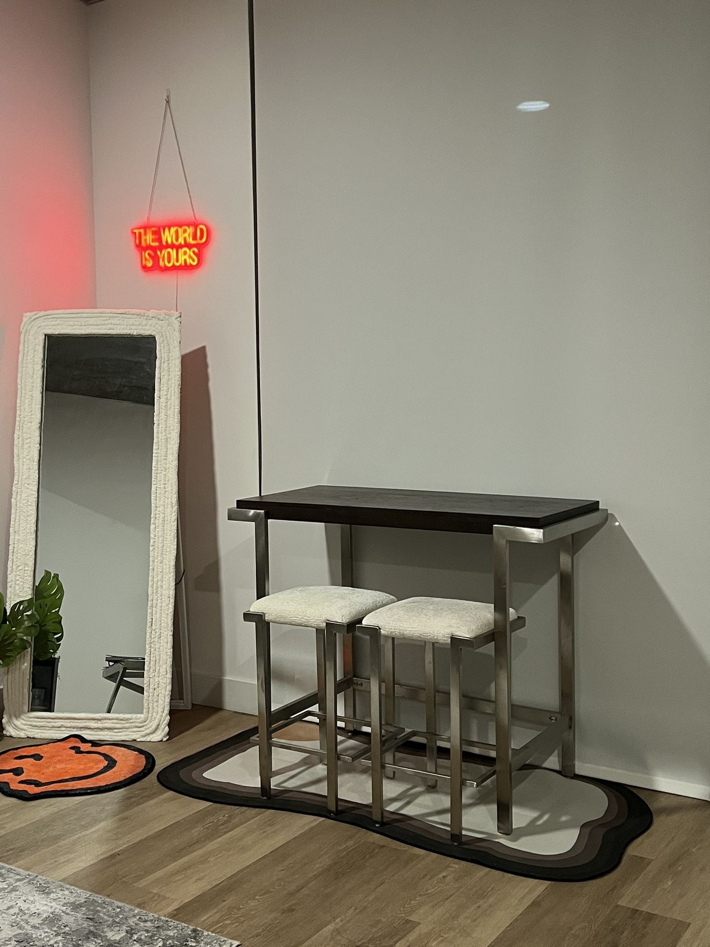 Bar Set With Sofa Stools