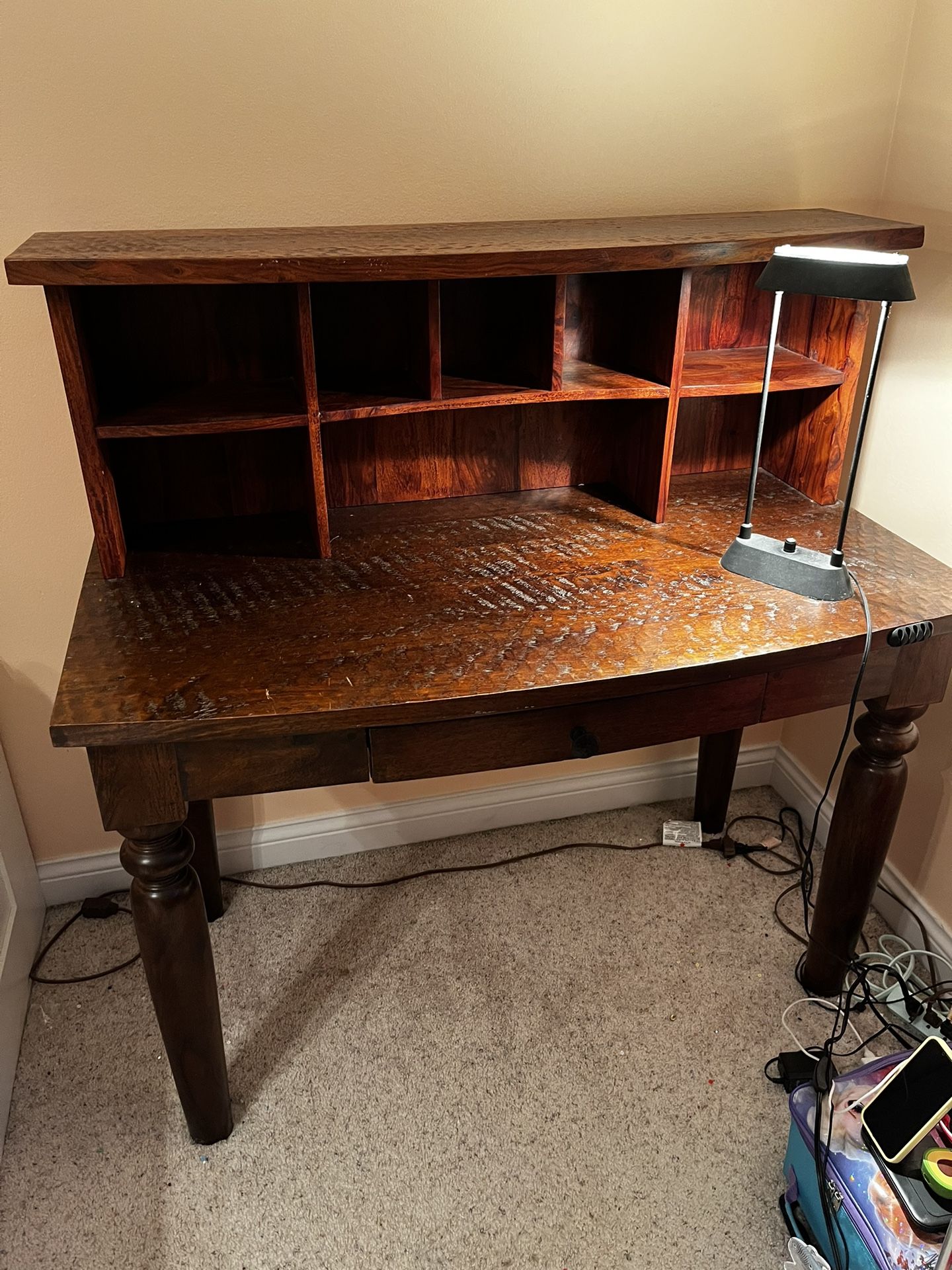 desk with hutch , solid wood