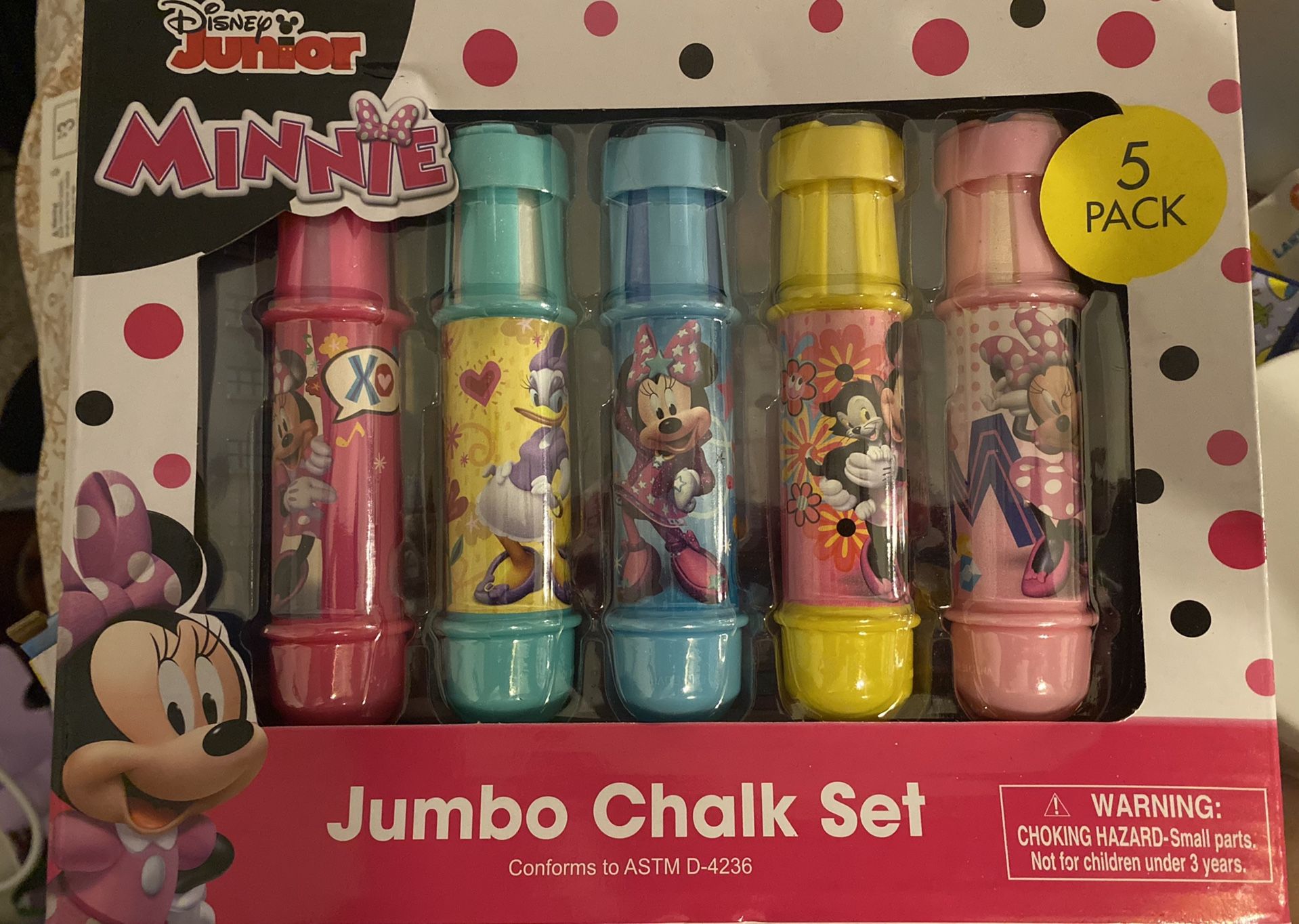 Jumbo Chalk Sets Minnie Mouse Or Spider