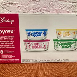 Disney Minney Mouse Pyrex 8 Piece Set Brand New