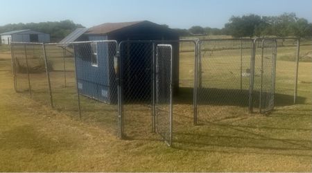 Chain link fence enclosure