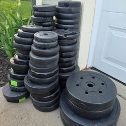 HUGE PLASTIC LOT of Standard Sized 1" Weights