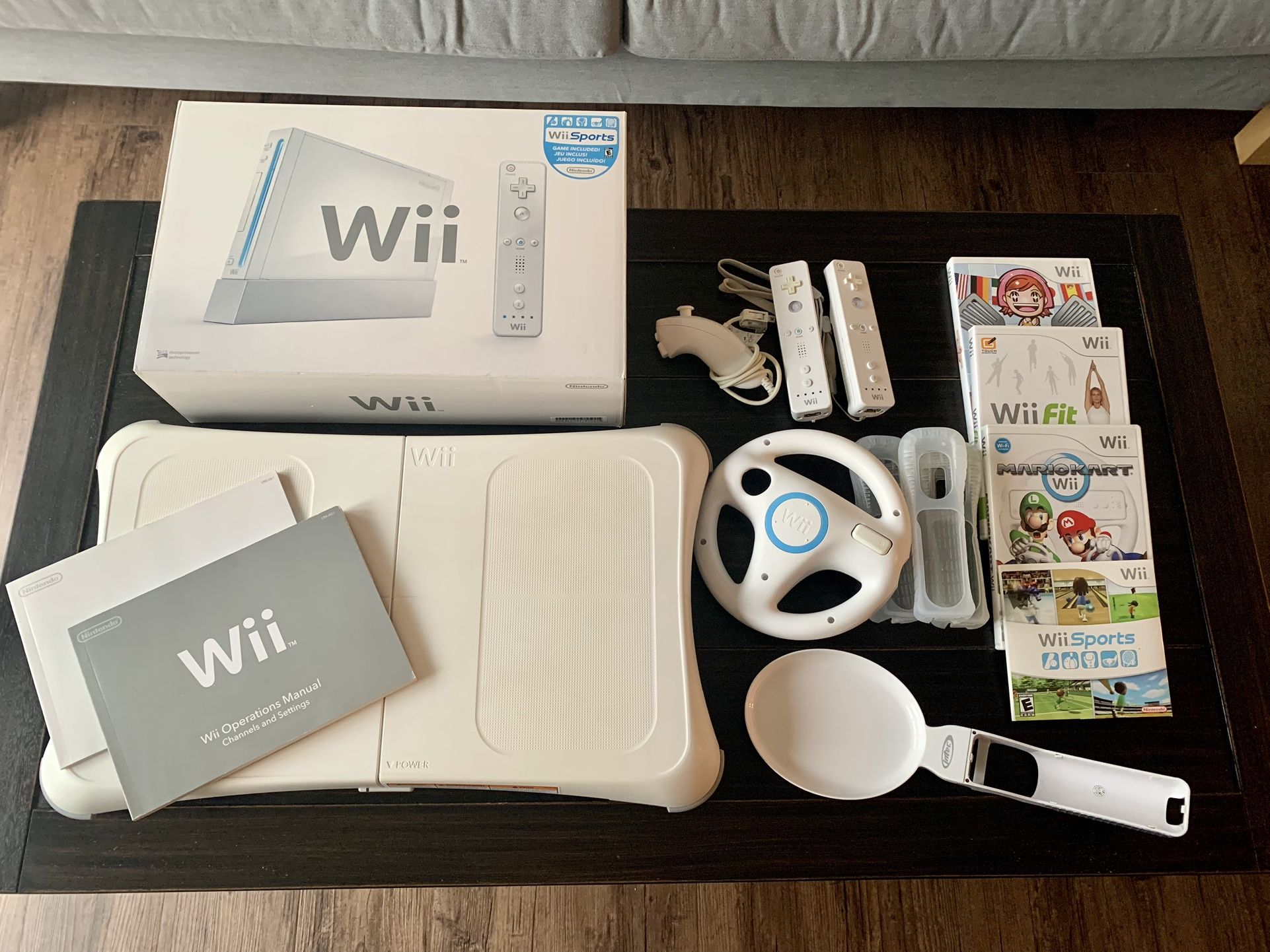 Nintendo Wii Bundle + Wii Fit And Other Accessories