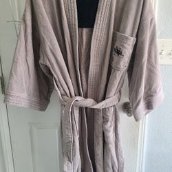 Nautica Sleepwear 100% Cotton Gray Robe