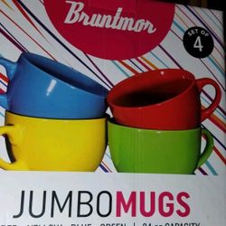 Bruntmor Jumbo 24 Oz Mugs Set Of 4