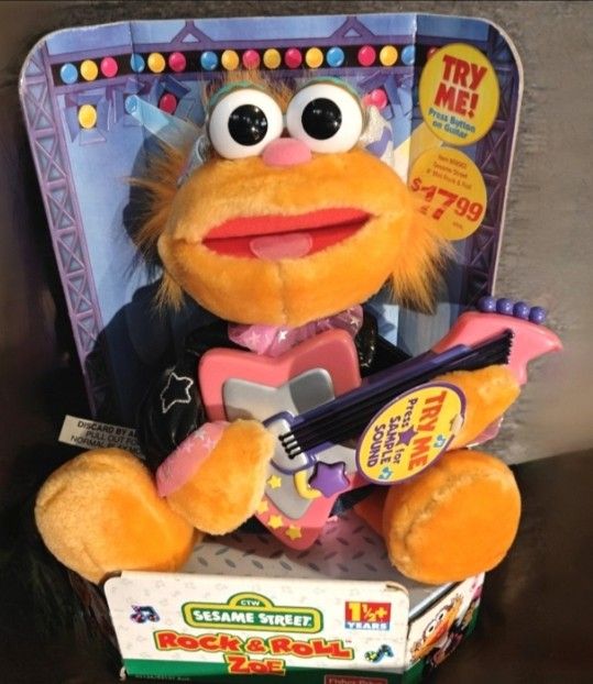 Vintage Rock & Roll Zoe Sesame Street Musical Toy