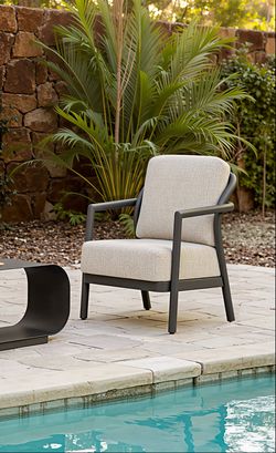 Rein Beige Outdoor Accent Chair