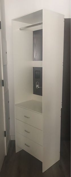 Heavy duty closet wardrobe armoire with 3 drawer dresser