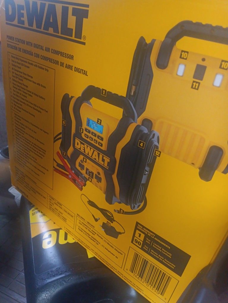 DEWALT JUMP PACK/POWER INVERTER/AIR COMP NEW$175
