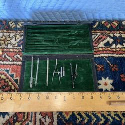 Vintage Schoener Germany, Precision Drafting Drawing Engineering Compass Tool Set Not Complete
