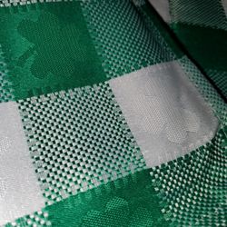 Brand new shamrock table cloth