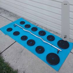 1" CURL BAR /CLIPS/WEIGHTS 