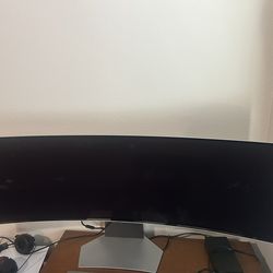 Samsung 49” Curved Smart Monitor / Smart TV – Originally $5,000 (Remote + Speakers)