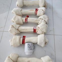 16 Inch Leather Dog Bones