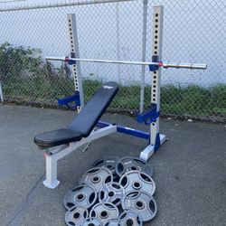 Weight Bench Press, Barbell, Weights 