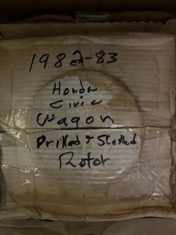 1982-83 Honda Civic Wagon Drilled & Slotted Rotor x4