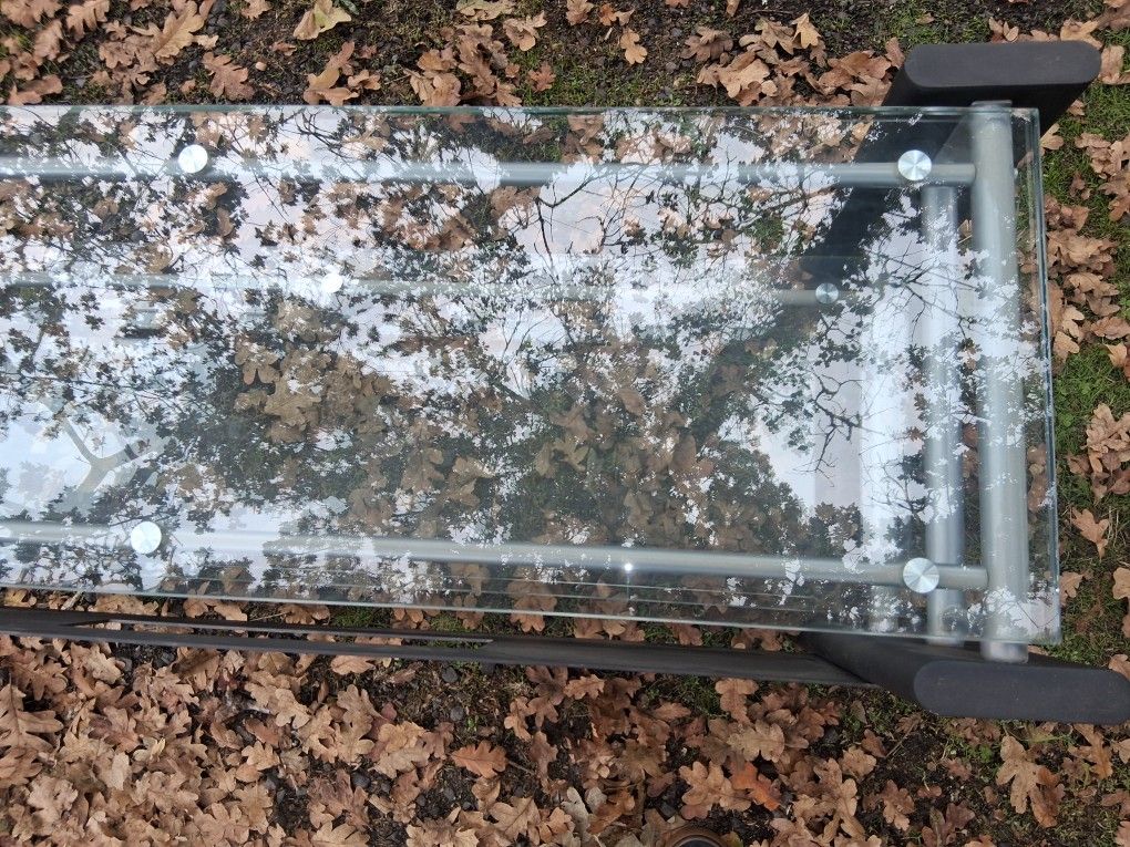 Metal & Glass Coffee Table/TV Stand